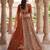 orange silk embroidered