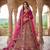 rani pink silk embroidered Lehenga set