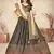 black silk blend printed Lehenga set