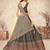 black silk blend printed Lehenga set