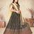 black silk blend printed Lehenga set