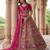 rani pink silk embroidered Lehenga set