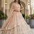 light peach net embroidered Lehenga set
