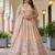light peach net embroidered Lehenga set