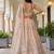 light peach net embroidered Lehenga set