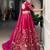 dark rani pink silk embroidered Lehenga set