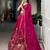 dark rani pink silk embroidered Lehenga set