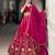 dark rani pink silk embroidered Lehenga set