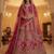rani pink silk embroidered Lehenga set