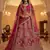 rani pink silk embroidered Lehenga set