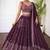 wine georgette embroidered Lehenga set