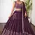 wine georgette embroidered Lehenga set