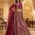 rani pink silk embroidered Lehenga set