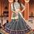 multicolor silk blend printed Lehenga set