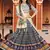 multicolor silk blend printed Lehenga set