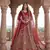 dark red silk embroidered Lehenga set