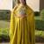 dark olive silk blend plain Lehenga set