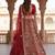 dark red silk embroidered Lehenga set