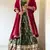 green silk blend woven Lehenga set