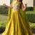 dark olive silk blend plain Lehenga set