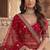 dark red silk embroidered Lehenga set