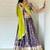 light purple silk blend woven Lehenga set