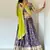 light purple silk blend woven Lehenga set