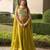 dark olive silk blend plain Lehenga set