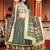 multicolor silk blend printed Lehenga set