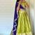 light parrot green silk blend woven Lehenga set