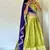 light parrot green silk blend woven Lehenga set