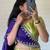light parrot green silk blend woven Lehenga set