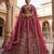 rani pink silk blend embroidered Lehenga set