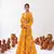 yellow crepe printed Lehenga set