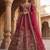 rani pink silk blend embroidered Lehenga set