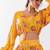 yellow crepe printed Lehenga set
