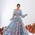 sky blue crepe printed Lehenga set
