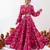 magenta crepe printed Lehenga set