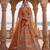 orange silk blend embroidered Lehenga set