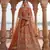 orange silk blend embroidered Lehenga set