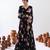 black crepe printed Lehenga set