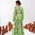 light green crepe printed Lehenga set