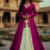 Rani pink and Ivory Long Anarkali Lehenga