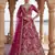 rani pink silk blend embroidered Lehenga set