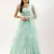 aqua blue net embroidered Lehenga set