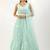 aqua blue net embroidered Lehenga set
