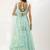 aqua blue net embroidered Lehenga set