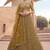 mustard net embroidered Lehenga set