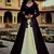 Dark plum and Ivory Long Anarkali Lehenga