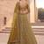 mustard net embroidered Lehenga set